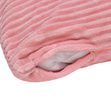 Fluted Flannel Polyester 24" x 24" Filled Cushion (Pink)