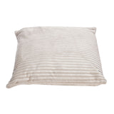 Fluted Flannel Polyester 24" x 24" Filled Cushion (Taupe)