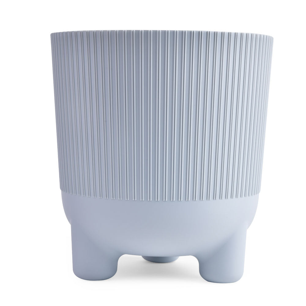 Fluting Design Decorative Polypropylene Planter (Grey)