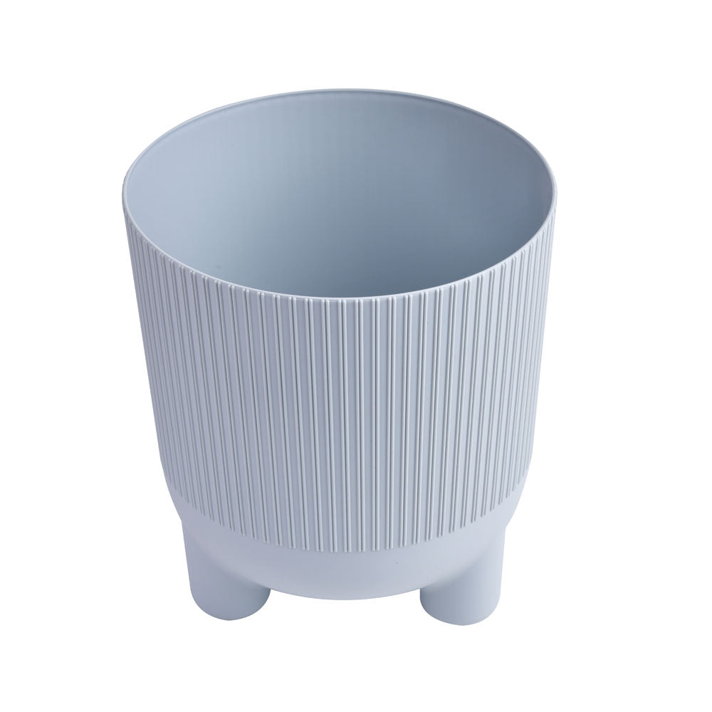 Fluting Design Decorative Polypropylene Planter (Grey)