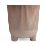 Fluted Design Polypropylene Mini Planter- Latte