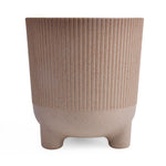 Fluted Design Polypropylene Mini Planter- Latte