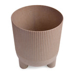 Fluted Design Polypropylene Mini Planter- Latte