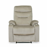 Parlor Massage Chair with Manual Recliner (Beige)