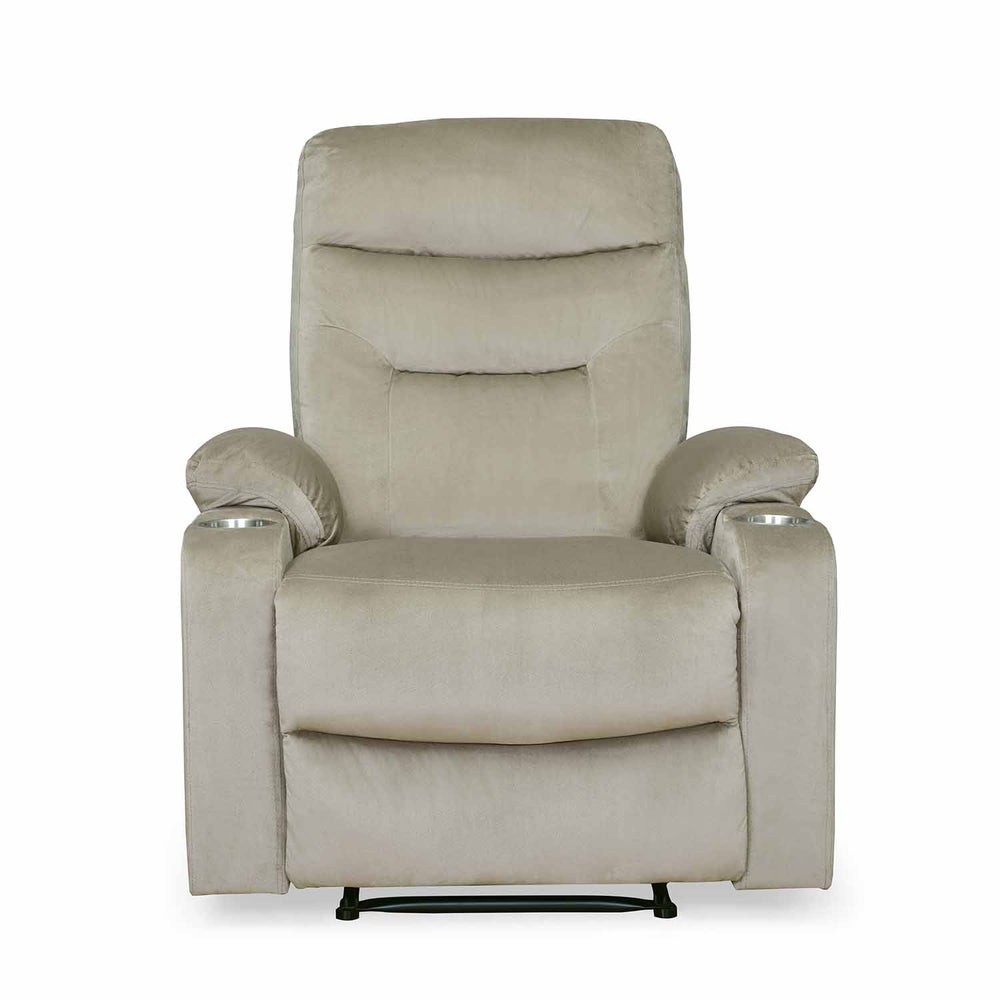 Parlor Massage Chair with Manual Recliner- Beige