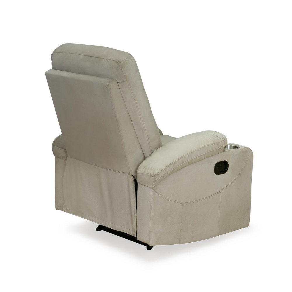Parlor Massage Chair with Manual Recliner- Beige
