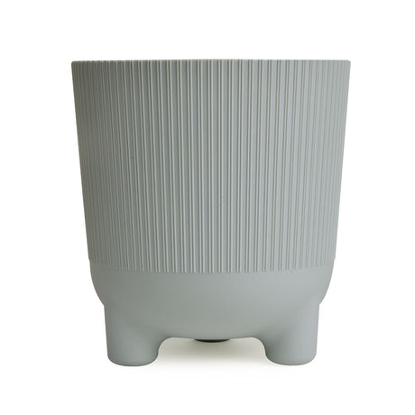 Fluted Design Polypropylene Mini Planter- Grey