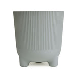 Fluted Design Polypropylene Mini Planter- Grey