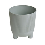 Fluted Design Polypropylene Mini Planter- Grey