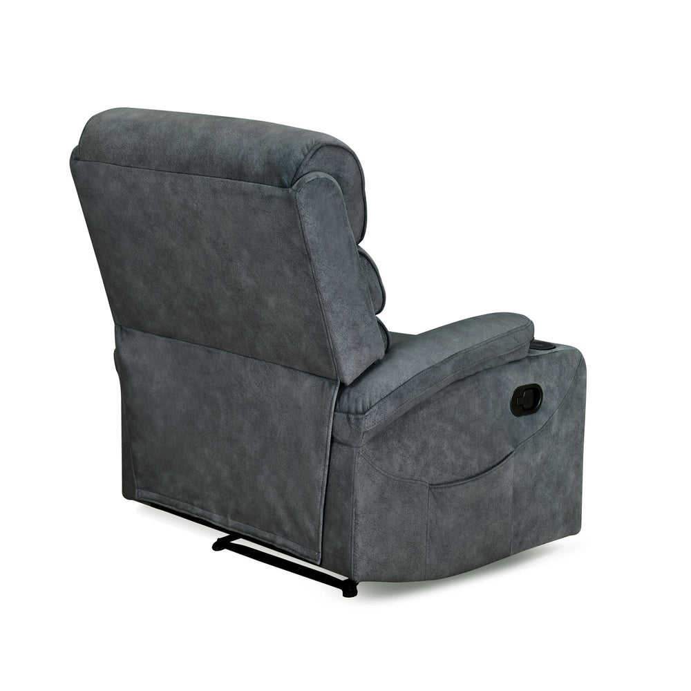 Ease Massage Chair with Manual Recliner and Wireless Charging- Blue