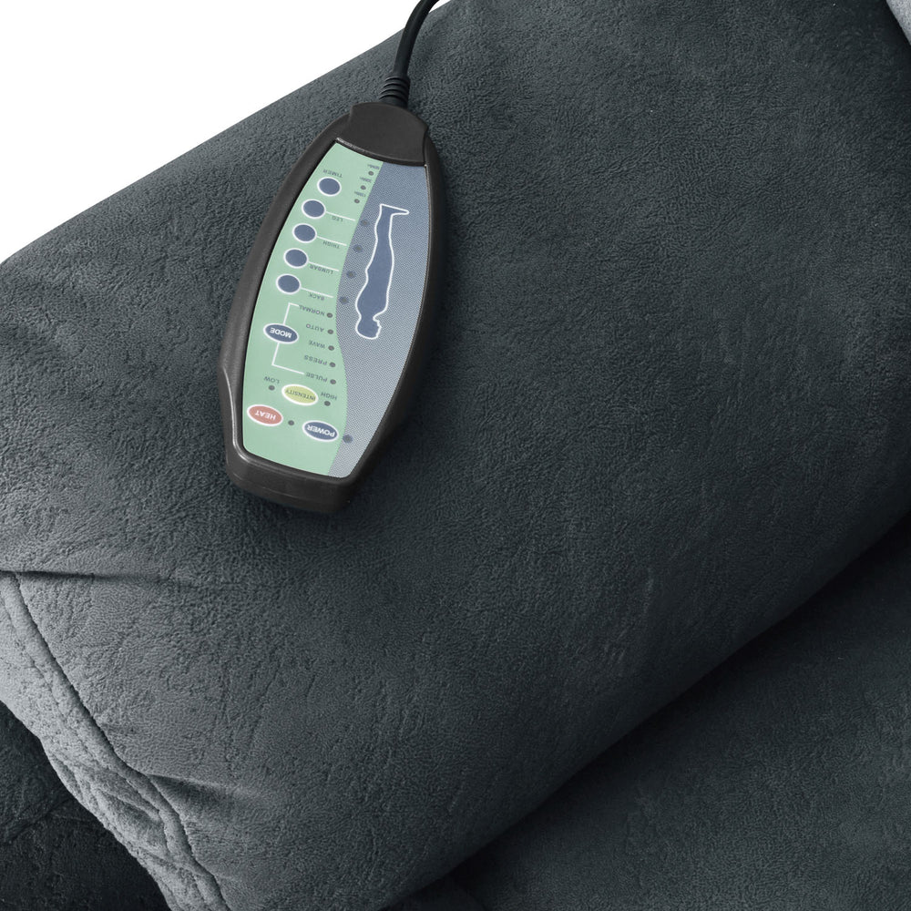 Ease Massage Chair with Manual Recliner and Wireless Charging- Blue