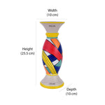 Decorative Hand Painted Ceramic Candle Holder (Small, Multicolor)