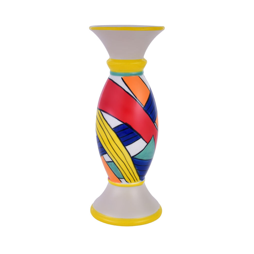 Decorative Hand Painted Ceramic Candle Holder (Small, Multicolor)