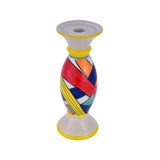 Decorative Hand Painted Ceramic Candle Holder (Small, Multicolor)