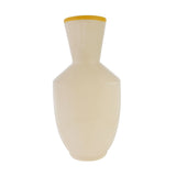 Decorative Girl Face Long Neck Ceramic Vase (Multicolor)