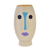 Decorative Girl Face Ceramic Candle Holder (Multicolor)