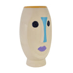 Decorative Girl Face Ceramic Candle Holder (Multicolor)