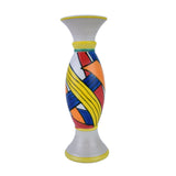 Decorative Hand Painted Ceramic Candle Holder (Large, Multicolor)