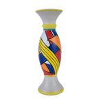 Decorative Hand Painted Ceramic Candle Holder (Large, Multicolor)