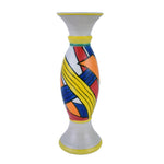 Decorative Hand Painted Ceramic Candle Holder (Large, Multicolor)