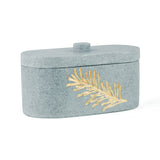 Leaf Design Polyresin Storage Box Organiser (Grey)