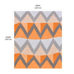 Ammara 90 GSM Polyester Double Bedsheet with 2 Pillow Cover- Blue and Mustard