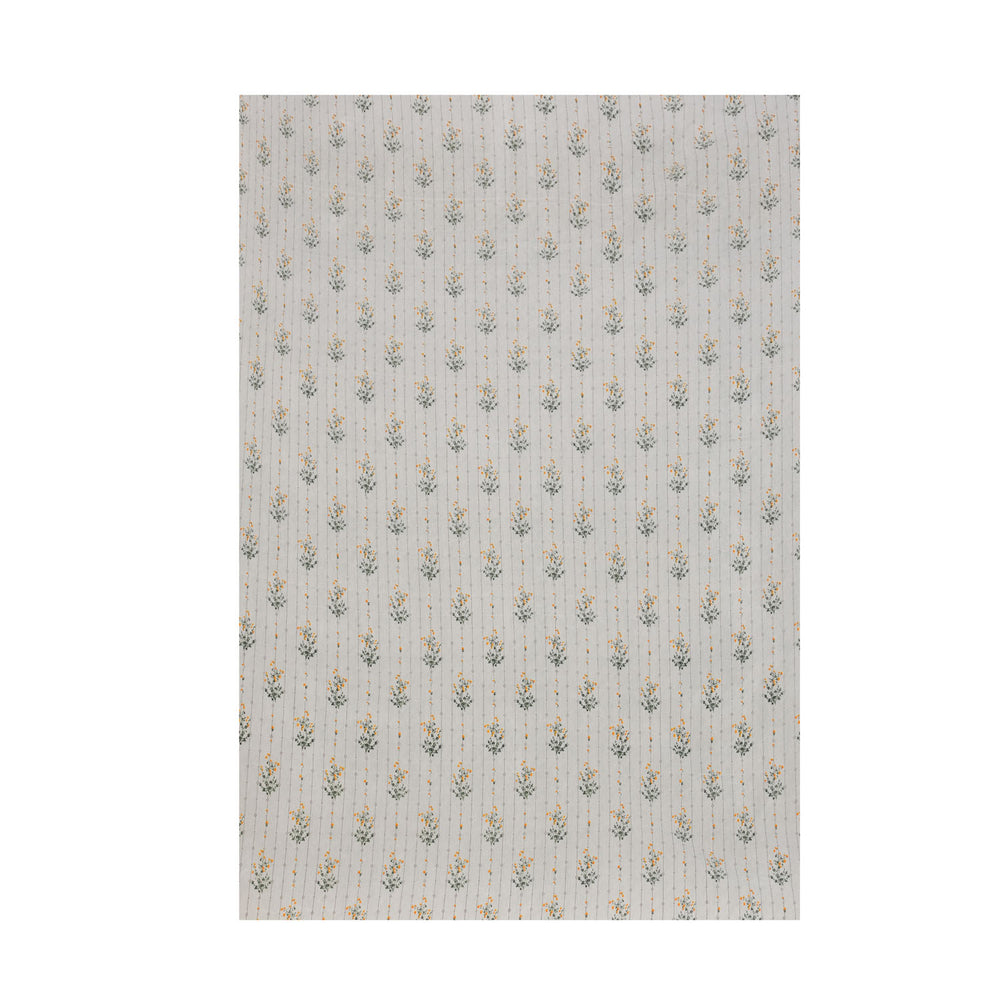 Floral Microfiber Double Bedsheet With 2 Pillow Covers (Beige)