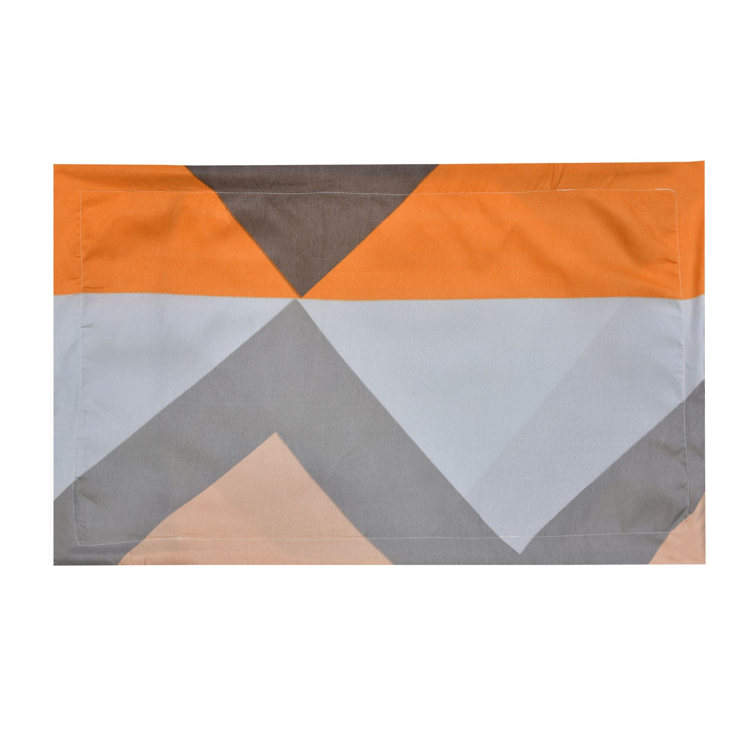 Ammara 90 GSM Polyester Double Bedsheet with 2 Pillow Cover- Blue and Mustard