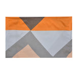 Ammara 90 GSM Polyester Double Bedsheet with 2 Pillow Cover- Blue and Mustard