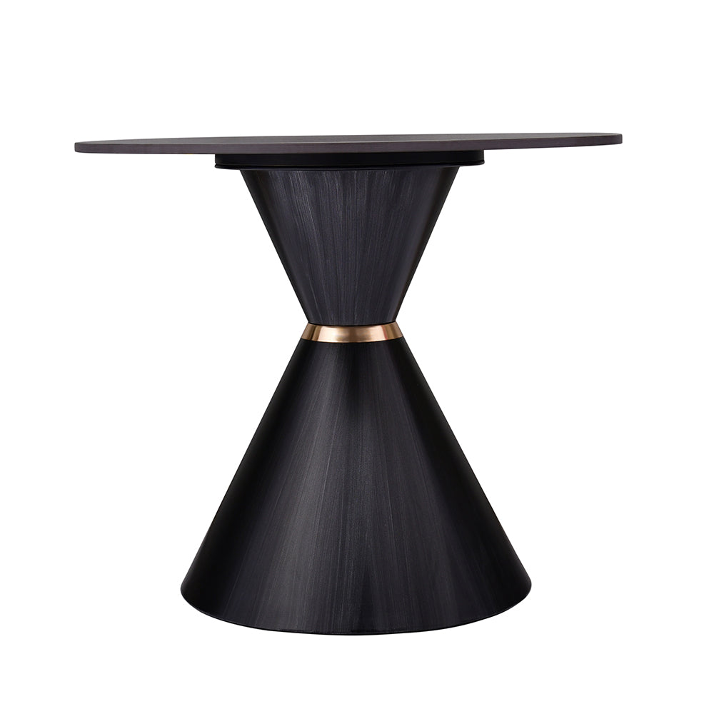 Gemma Ceramic Top Center & Side Table Set (Black)