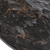 Gemma Ceramic Top Center & Side Table Set (Black)