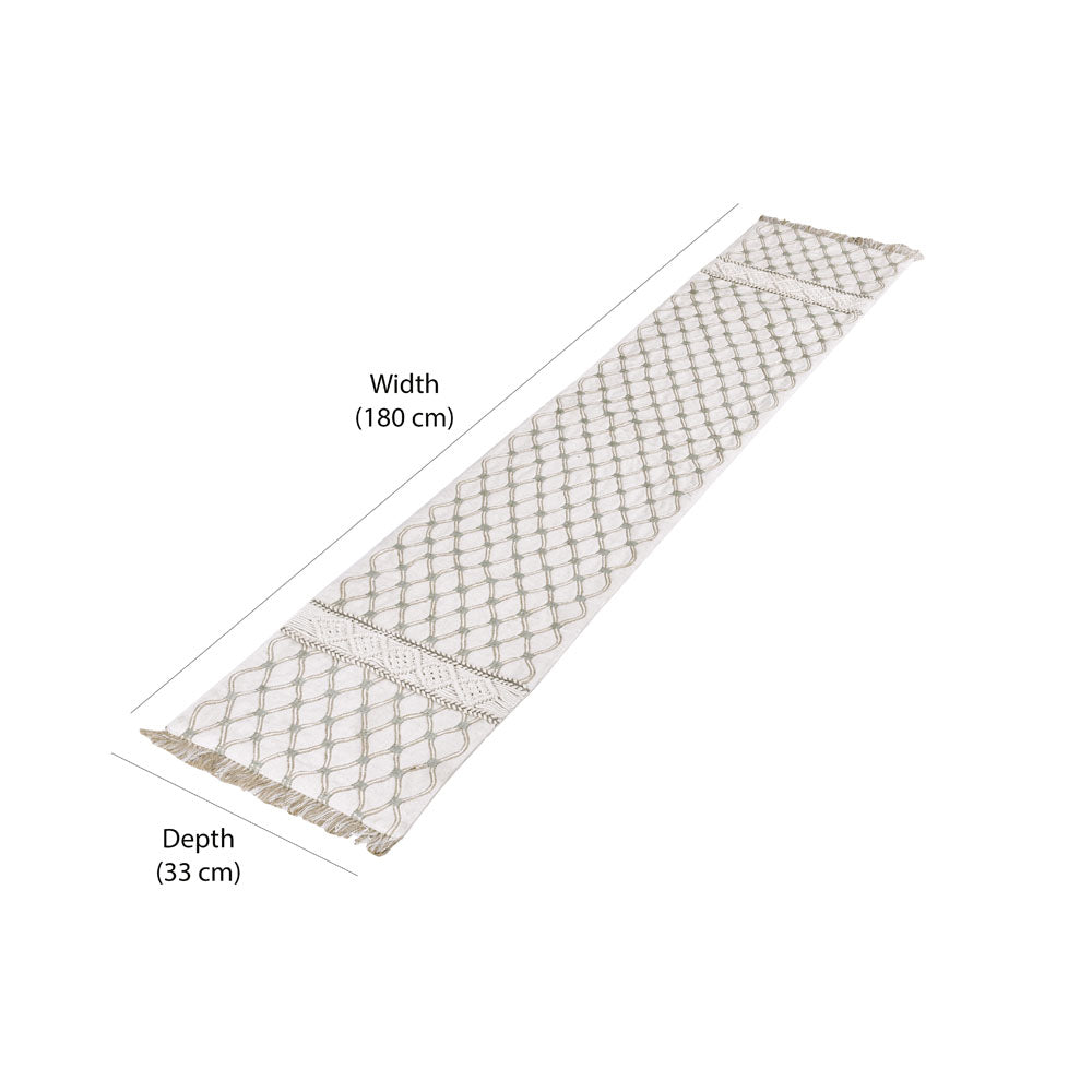 Decorative Abstract Cotton Table Runner (180 x 33 cm, Multicolor)