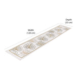 Decorative Leaf Design Cotton Table Runner (120 x 33 cm, Multicolor)