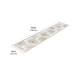 Decorative Leaf Design Cotton Table Runner (180 x 33 cm, Multicolor)