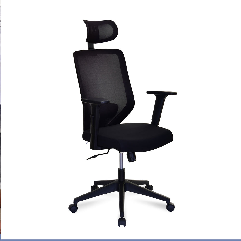 Poise High Back Mesh Chair- Black