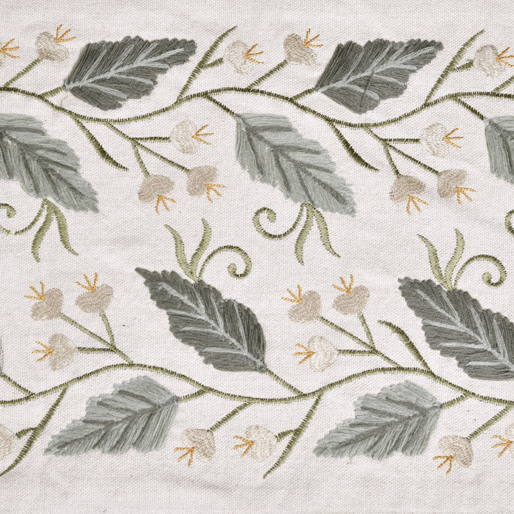 Decorative Leaf Design Cotton Table Runner (120 x 33 cm, Multicolor)