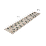 Decorative Leaf Design Cotton Table Runner (120 x 33 cm, Multicolor)