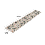 Decorative Leaf Design Cotton Table Runner (180 x 33 cm, Multicolor)