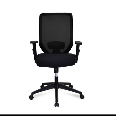 Poise Mid Back Mesh Chair- Black and Grey