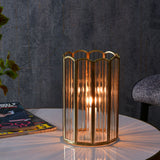 Nilkamal Round Arches Metal Glass Candle - 02