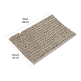 Rectangular Polyester 16" x 24" Bath Mat (Taupe)