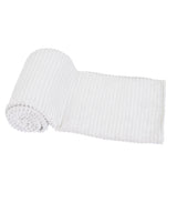 Fluted Flannel Polyester Double Blanket (Taupe)