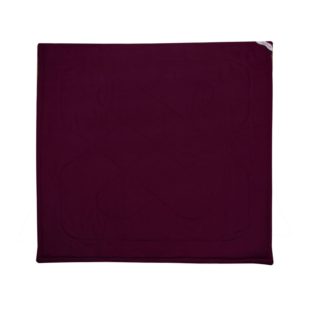 Polyester Reversible Double Bed Comforter (Maroon)