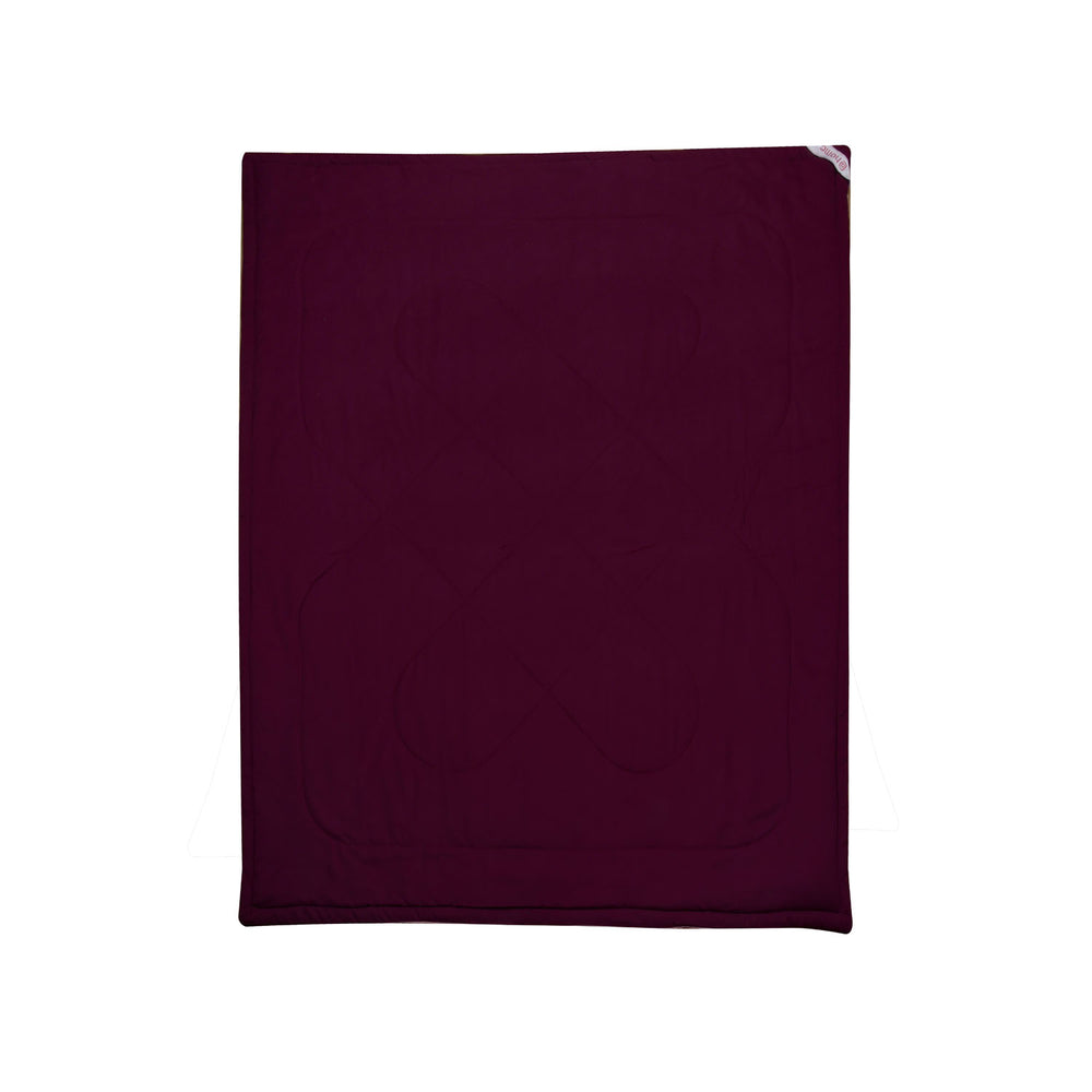 Polyester Reversible Single Bed Comforter (Maroon)