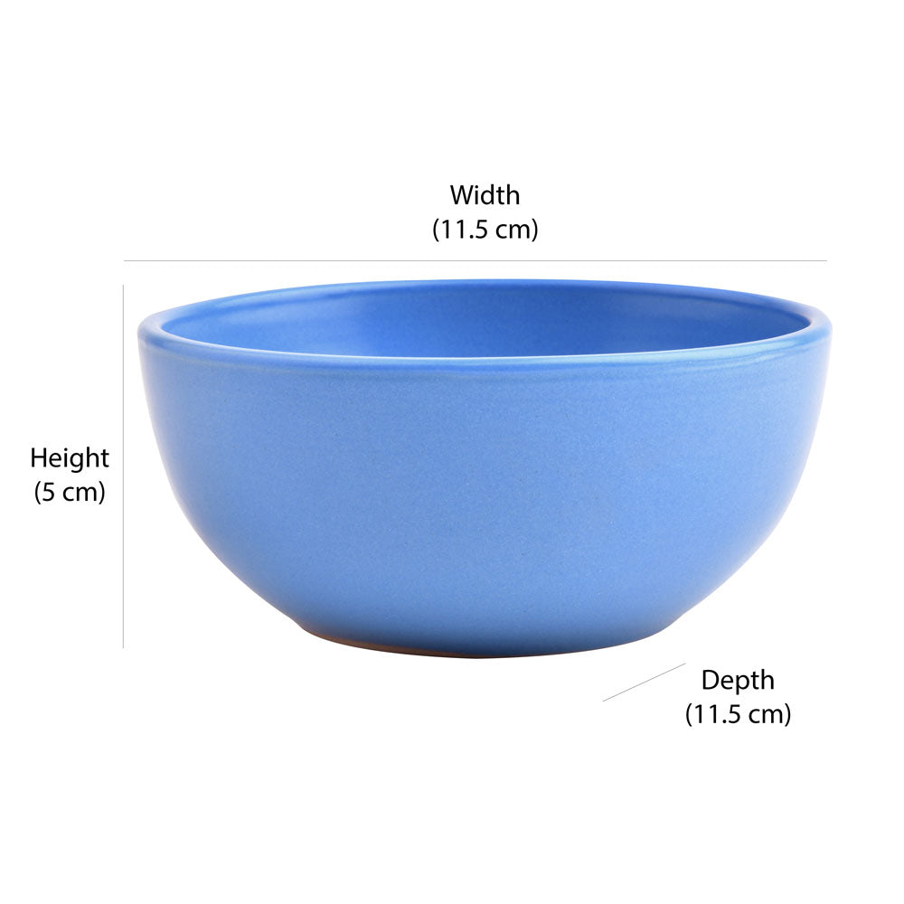 Stoneware Serving Dip Bowl -Blue Matt