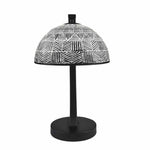Calathus Arch Metal Table Lamp (Black & White)