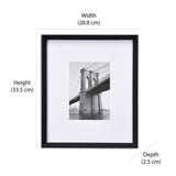Single MDF Wall Mounted Photo Frame- Black, 5 x 7 Inch