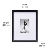Single MDF Wall Mounted Photo Frame- Black, 4 x 6 Inch
