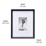 Single MDF Wall Mounted Photo Frame- Black, 4 x 6 Inch