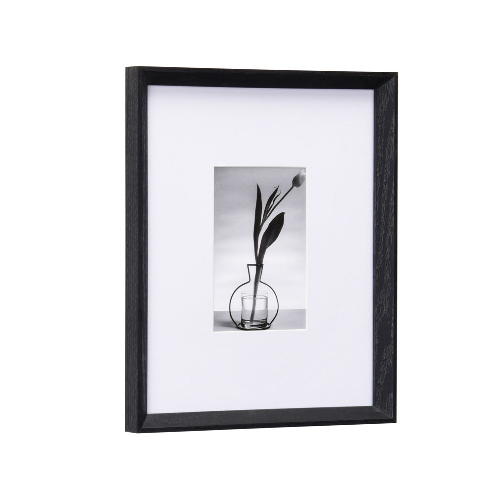 Single MDF Wall Mounted Photo Frame- Black, 4 x 6 Inch